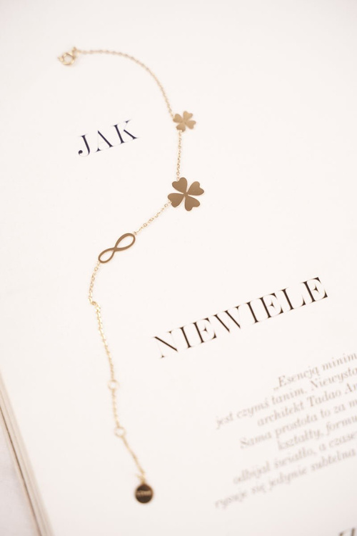 Damska Bransoletka Celebrytka Złota Znak Nieskończoności Madelline