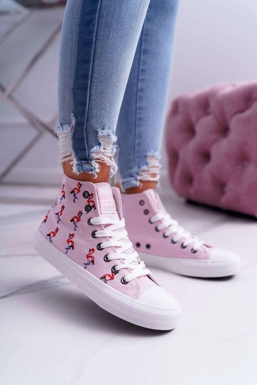 Damskie Trampki Wysokie Flamingi Big Star Różowe DD274661