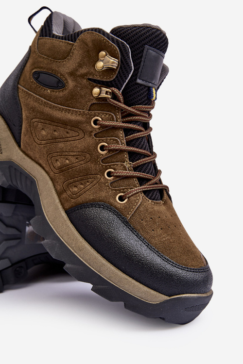 Buty Trekkingowe Trapery Męskie Ciemnozielone Fontanoe