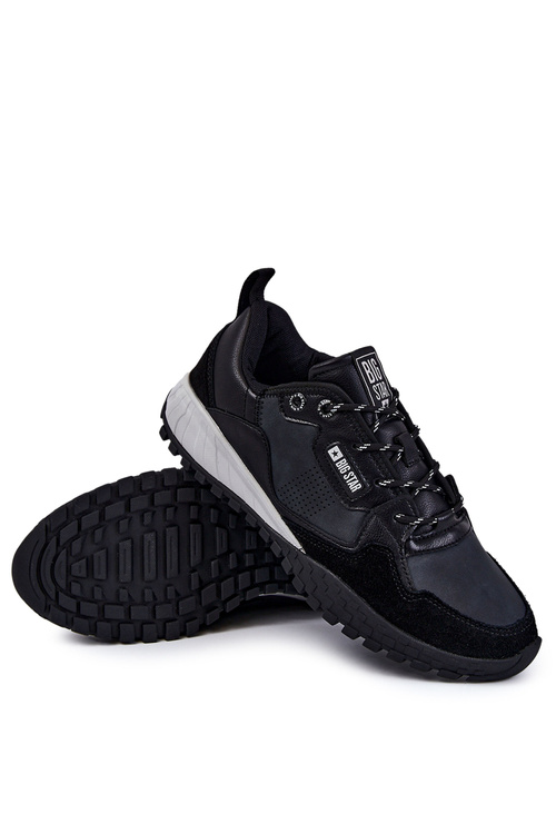 Męskie Klasyczne Buty Sportowe Memory Foam Big Star KK174270 Czarne