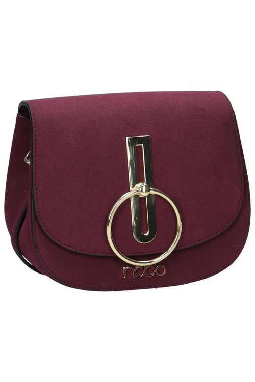 Damska Zamszowa Torebka Bordowa NOBO NBAG-F0180-C005