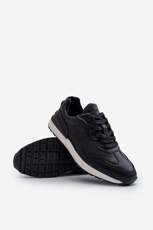 Sneakersy Męskie Skórzane BIG STAR NN174287 Czarne