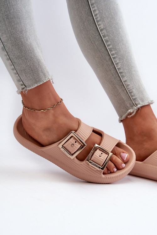 Lekkie Klapki Damskie ZAXY LL285087 Beżowe