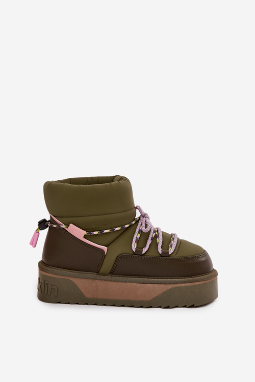 Śniegowce Na Platformie D.Franklin DFSH371015 Khaki