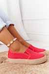 Espadryle Na Plecionej Platformie Big Star FF274149 Czerwone