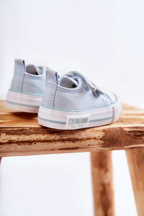 Dziecięce Materiałowe Trampki Na Rzep BIG STAR KK374084 Niebieskie