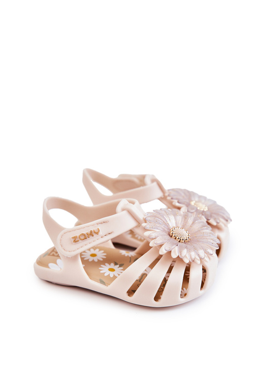 Dziecięce Sandałki Na Rzep Pachnące ZAXY JJ385031 Beżowe