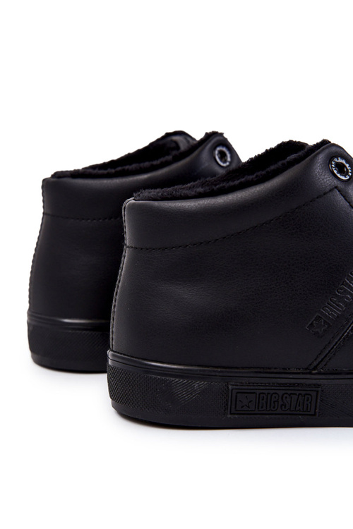 Męskie Klasyczne Skórzane Trampki Big Star KK174348 Czarne