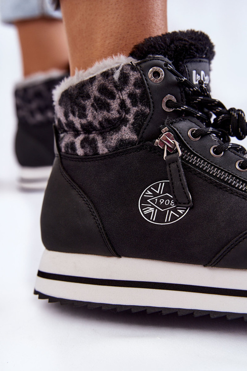 Damskie Botki Ocieplane Lee Cooper LCJ-22-31-1448 Czarne