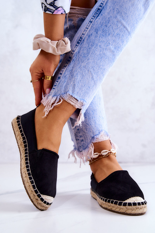 Damskie Klasyczne Espadryle Big Star JJ274952 Czarne