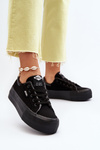 Trampki Damskie Na Platformie Lee Cooper LCW-24-31-2180 Czarne