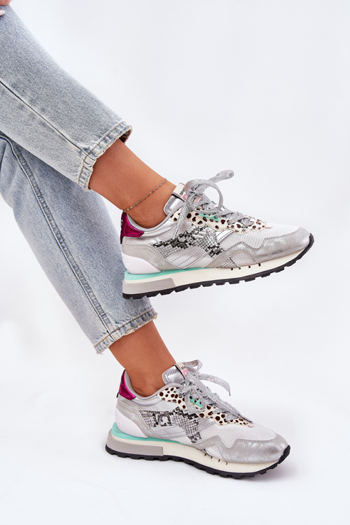 Sneakersy Buty Sportowe Damskie D.Franklin DFSH378006 Srebrne