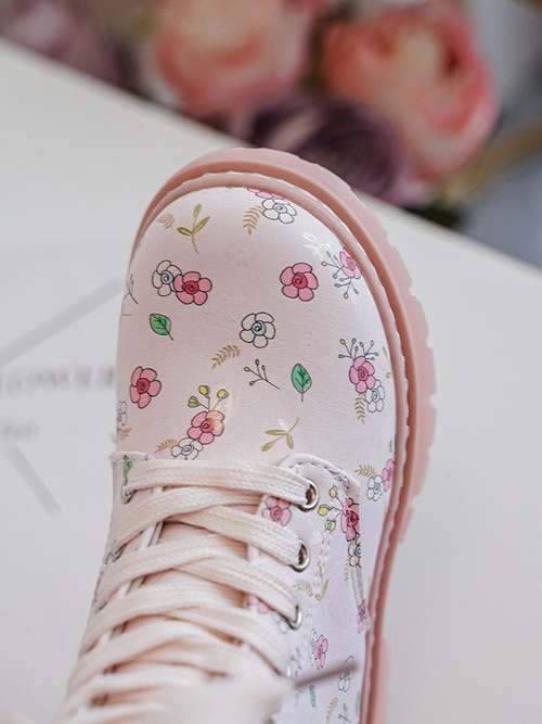 Ocieplane Botki Dziecięce Na Suwak Różowe Dolida