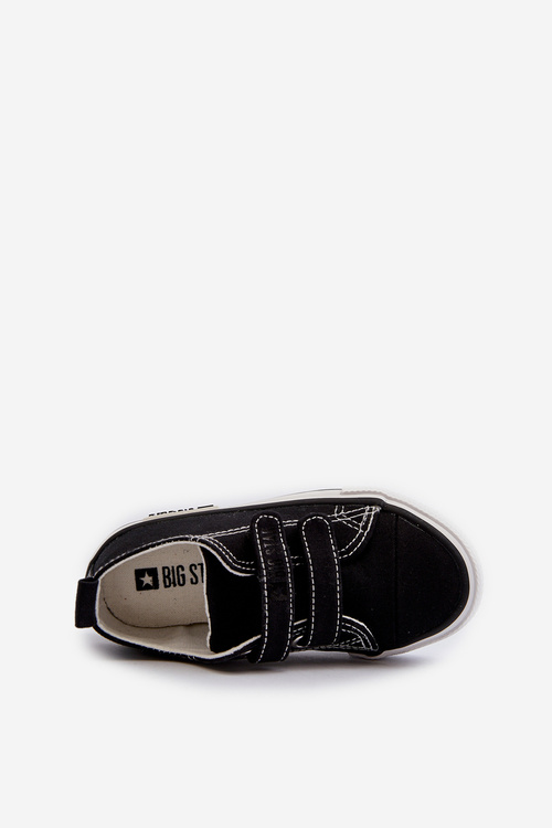 Dziecięce Trampki Na Rzepy Big Star LL374015 Czarne