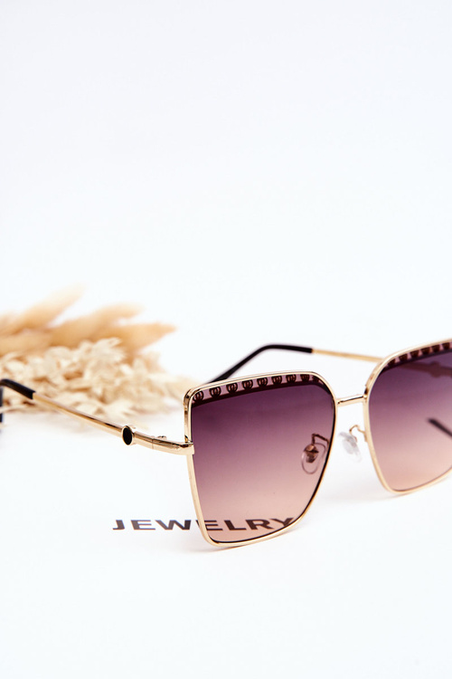 Duże Okulary Przeciwsłoneczne Prius V303 Gradient Czarno-Różowy