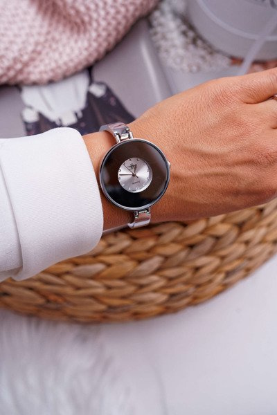 Damski Zegarek Michael John Srebrny Srebrna Tarcza Neptos