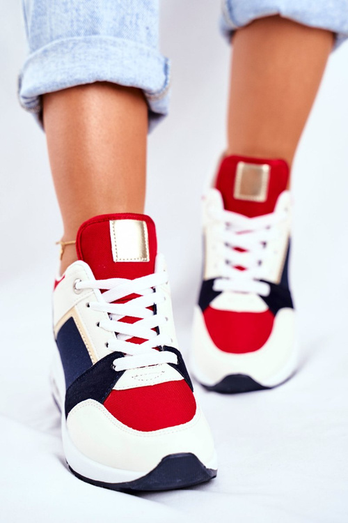 Damskie Sneakersy Sportowe Czerwone Sparks