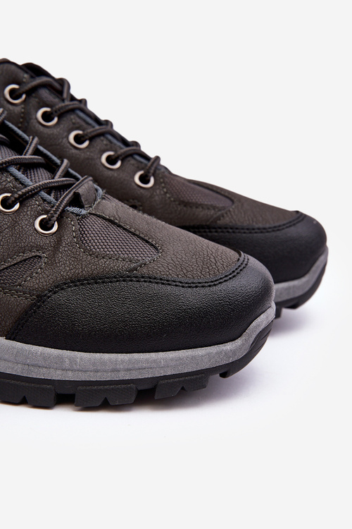 Męskie Buty Trekkingowe Sportowe Szare Alveze