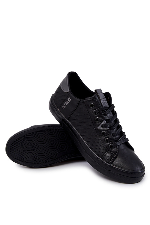 Męskie Skórzane Trampki Big Star JJ174227 Czarne 
