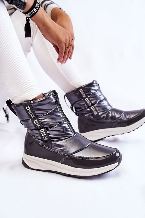 Damskie Śniegowce Big Star KK274391 Ciemnoszare