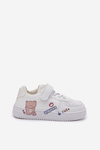 Sneakersy Dziecięce Na Rzep Z Misiem Białe Callexia