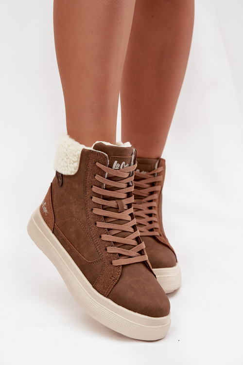 Buty Zimowe Damskie Z Kożuszkiem Lee Cooper LCJ-25-01-3735 Brązowe