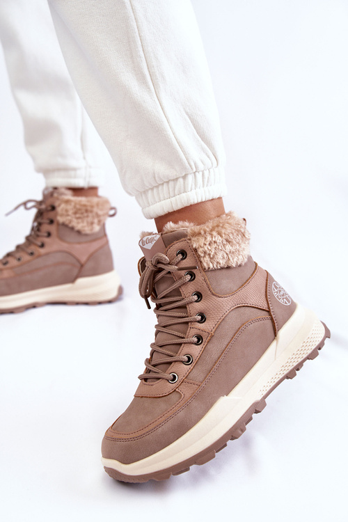 Ocieplane Botki Trapery Lee Cooper LCJ-22-44-1363 Różowe