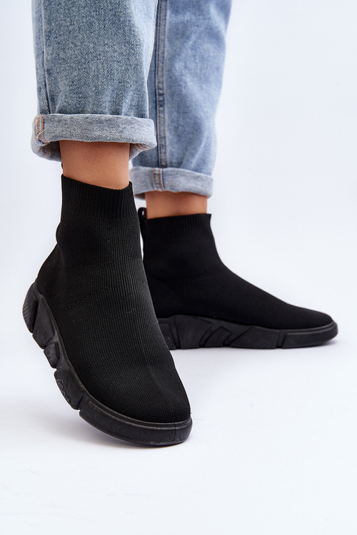 Damskie Buty Sportowe Ze Skarpetą Czarne Zirila