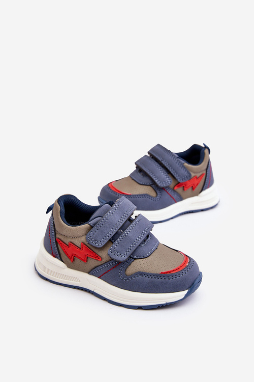 Buty Sportowe Dziecięce Na Rzep Niebieskie Hemmani