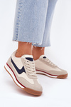 Buty Sportowe Sneakersy Damskie Beżowe Zerina