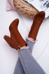 Botki Damskie Na Obcasie Camel Sadie