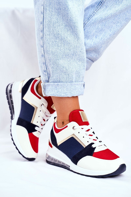 Damskie Sneakersy Sportowe Czerwone Sparks