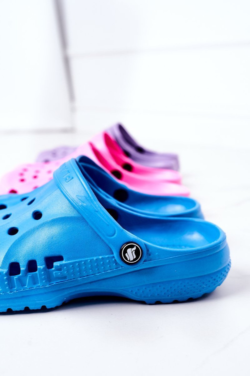 Damskie Piankowe Klapki Kroksy EVA Niebieskie