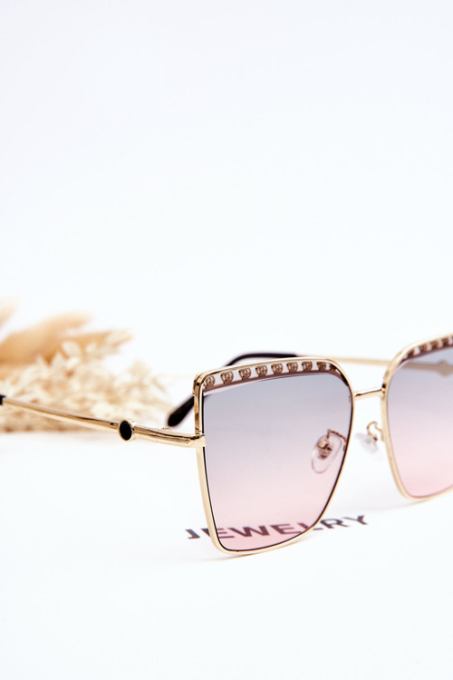 Duże Okulary Przeciwsłoneczne Prius V303 Gradient Zielono-Różowy