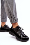Skórzane Buty Sportowe Damskie M01/2 Zazoo Czarne