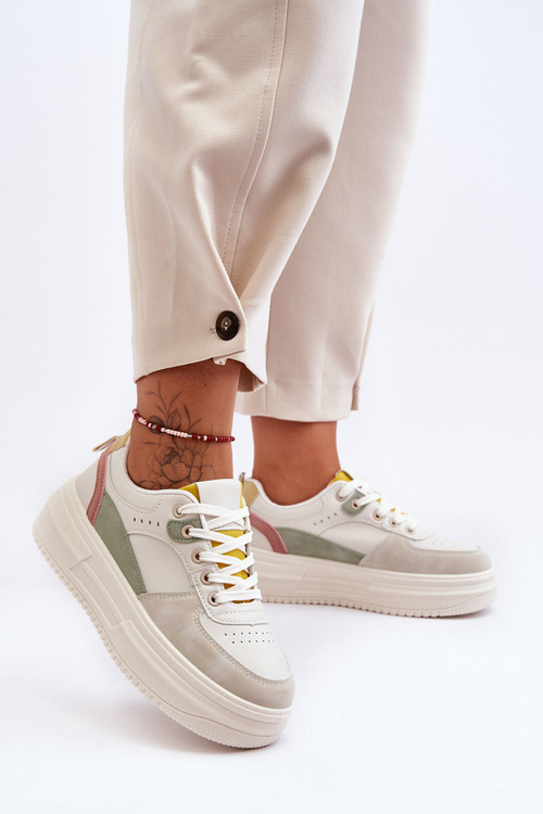 Damskie Buty Sportowe Na Masywnej Platformie Wielokolorowe Gemma