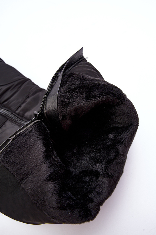Damskie Śniegowce Kozaki Ocieplane Czarne Big Star MM274332