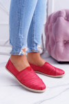 Damskie Czerwone Brokatowe Espadryle Emmera