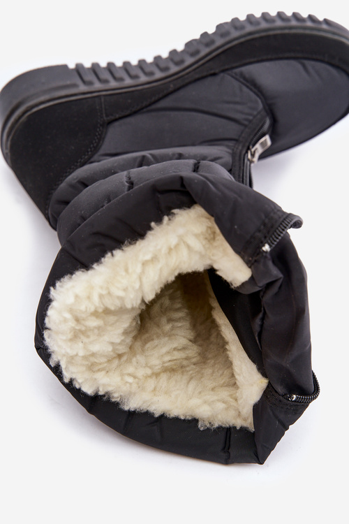 Ciepłe Śniegowce Damskie Progress PROGJ-24-149 Czarne