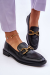 Klasyczne Mokasyny Damskie Czarne Lorien