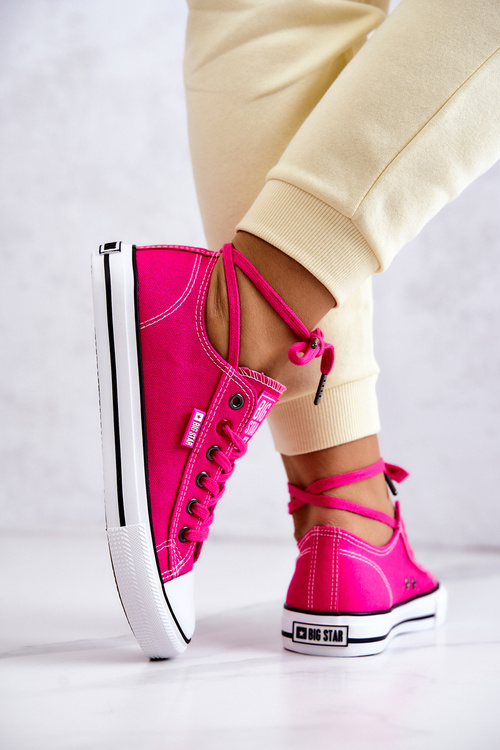 Niskie Trampki Damskie Big Star JJ274A005 Fuksja