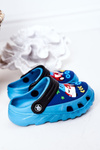 Dziecięce Piankowe Klapki Kroksy Z Samochodem Niebiesko-Czarne