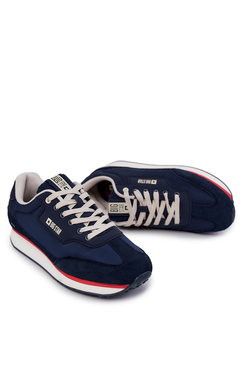 Męskie Sneakersy Memory Foam Big Star JJ174296 Granatowe