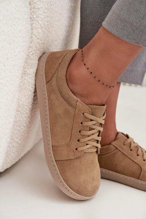 Trampki Typu Barefoot Z Naturalnego Zamszu Zazoo 314 Beżowe