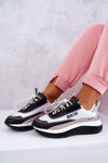 Sportowe Buty Sneakersy Big Star JJ274998 Biało-Czarne