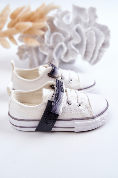 Dziecięce Niskie Trampki BIG STAR JJ374075 Białe