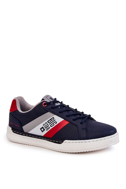 Klasyczne Męskie Buty Sportowe Memory Foam Big Star KK174058 Granatowe
