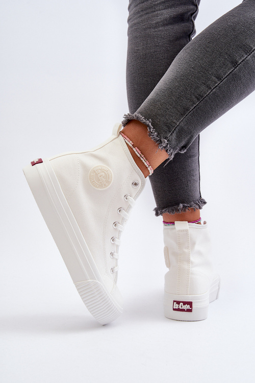 Trampki Damskie Wysokie Lee Cooper LCW-24-02-2132 Białe