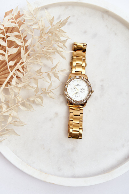 Damski Wodoodporny Zegarek Giorgio & Dario Z Cyrkoniami Złoty