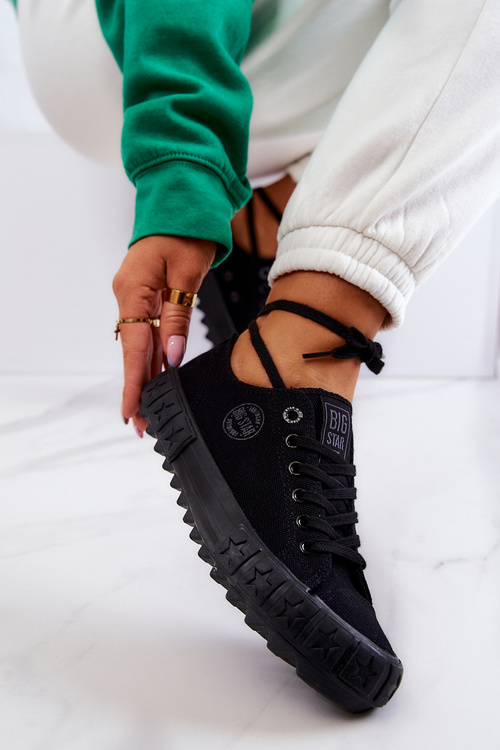 Damskie Trampki Tenisówki BIG STAR JJ274510 Czarne